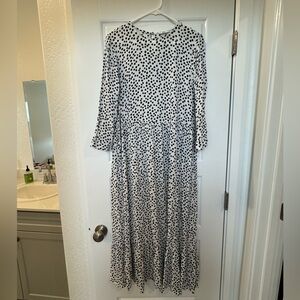 Zara Black and White Polka Dot Dress